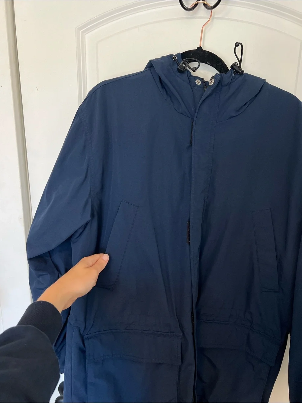 VNTG Woolrich Fleece‎ Lined Navy Parka